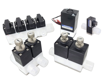 Fluoropolymer-valve-liquid-handling